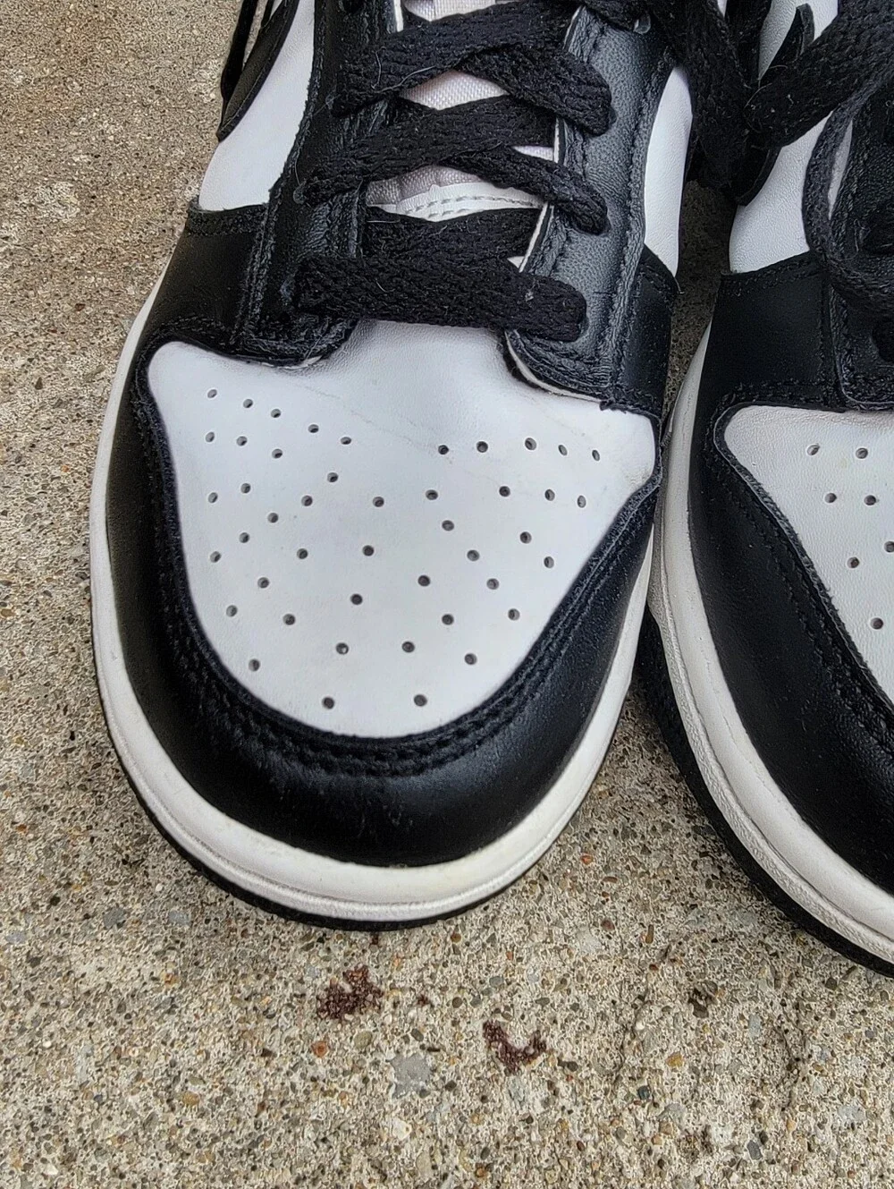 Nike Black White Panda Low Dunk Sneakers Boys/Mens 6Y